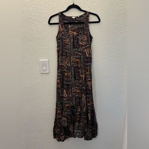 Fat Face Purple and Orange High Low Dress